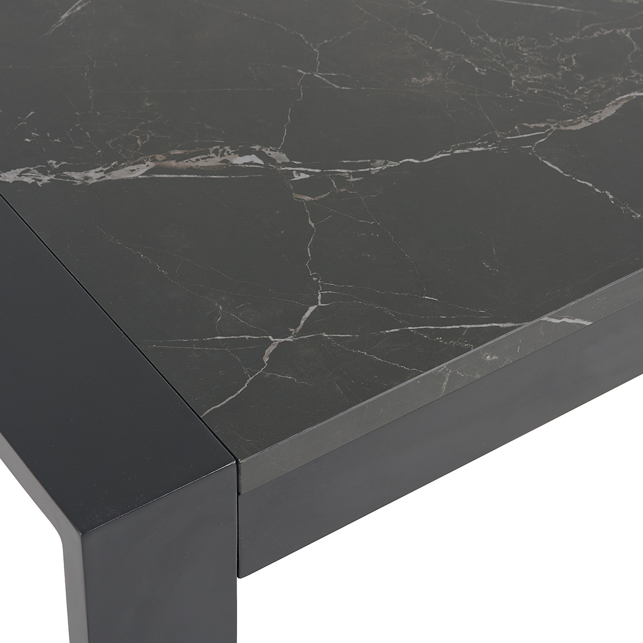 Chelsea Textured Black Aluminum 46 x 26 in. Sintered Stone Top