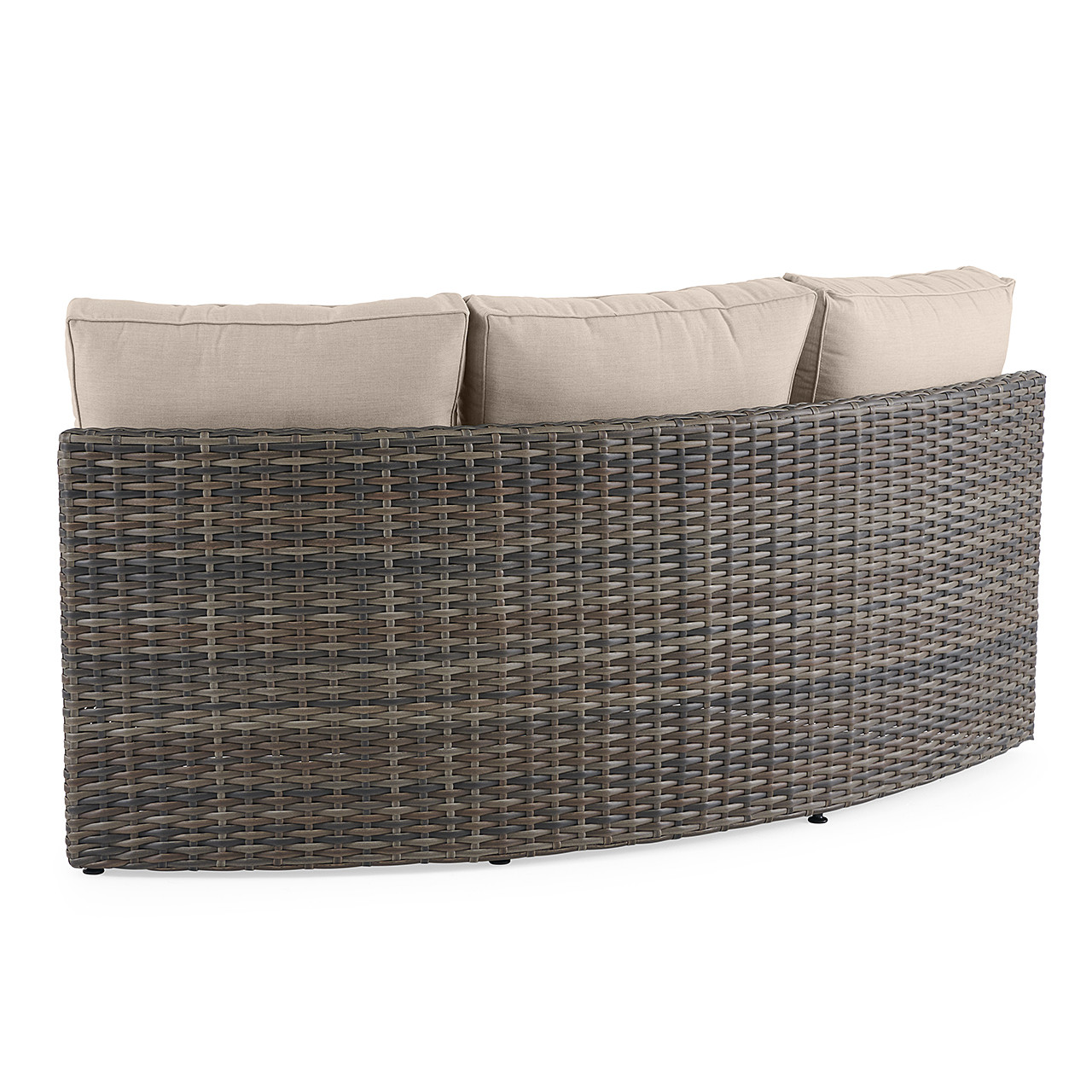 San Lucas Outdoor Wicker with Cushions 5 Piece Contour Sectional - Thumbnail 5