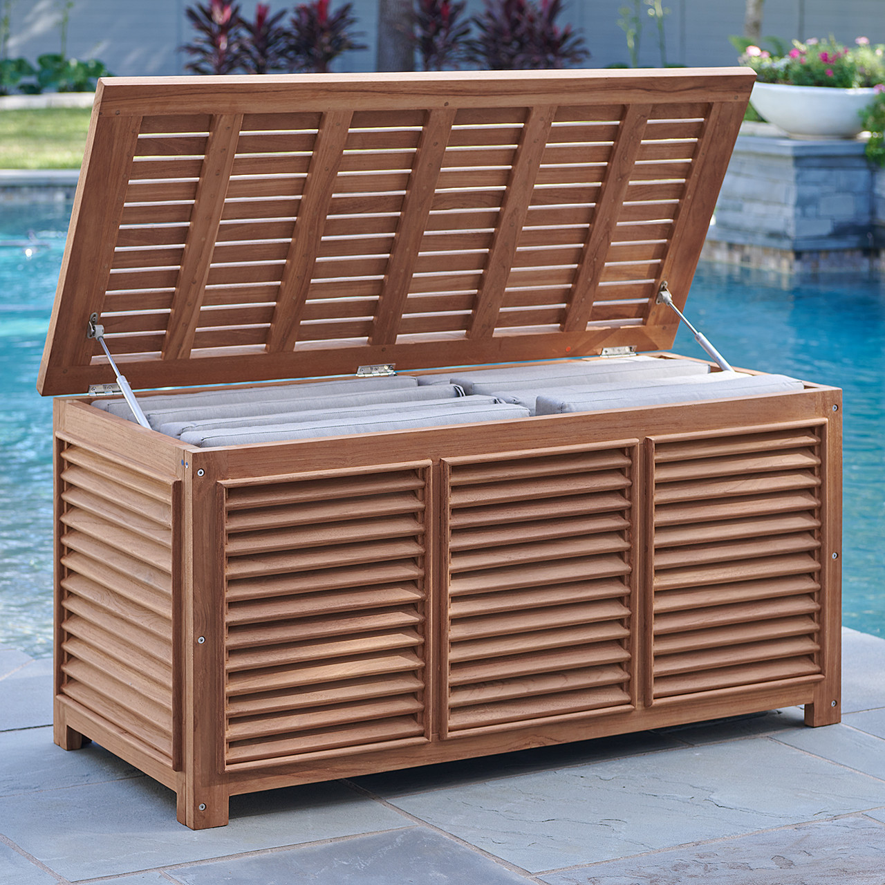 Teak Storage Box - Fortunoff Backyard Store