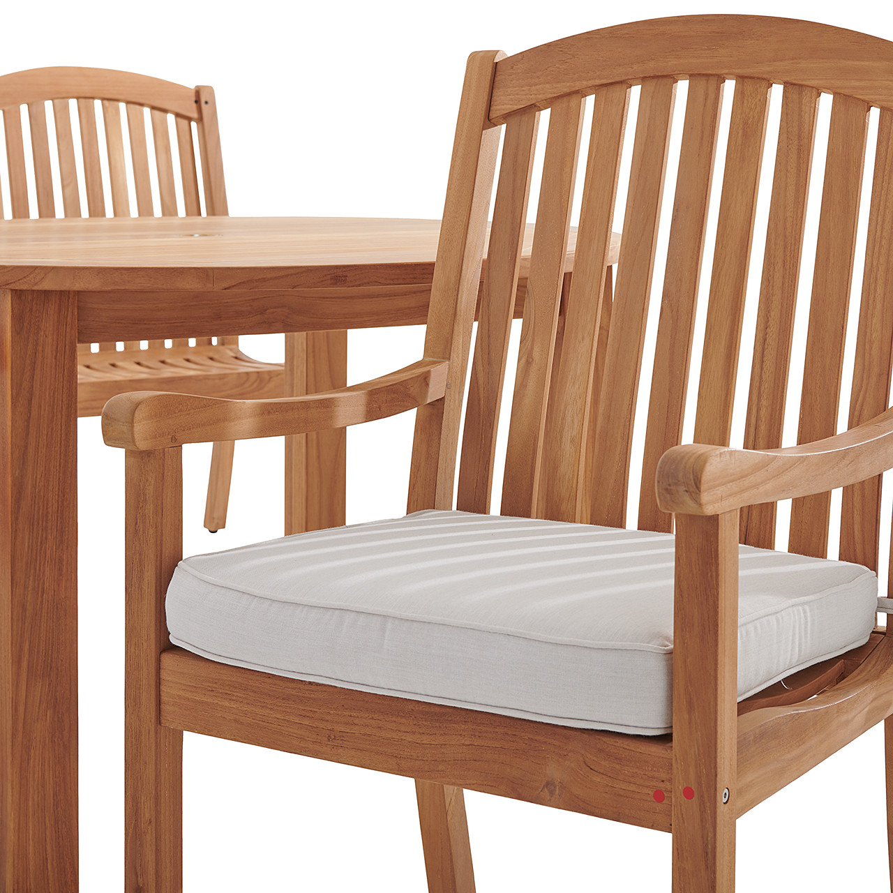 Eastchester Teak with Cushions 5 Piece Dining Set + Oxford 48 in