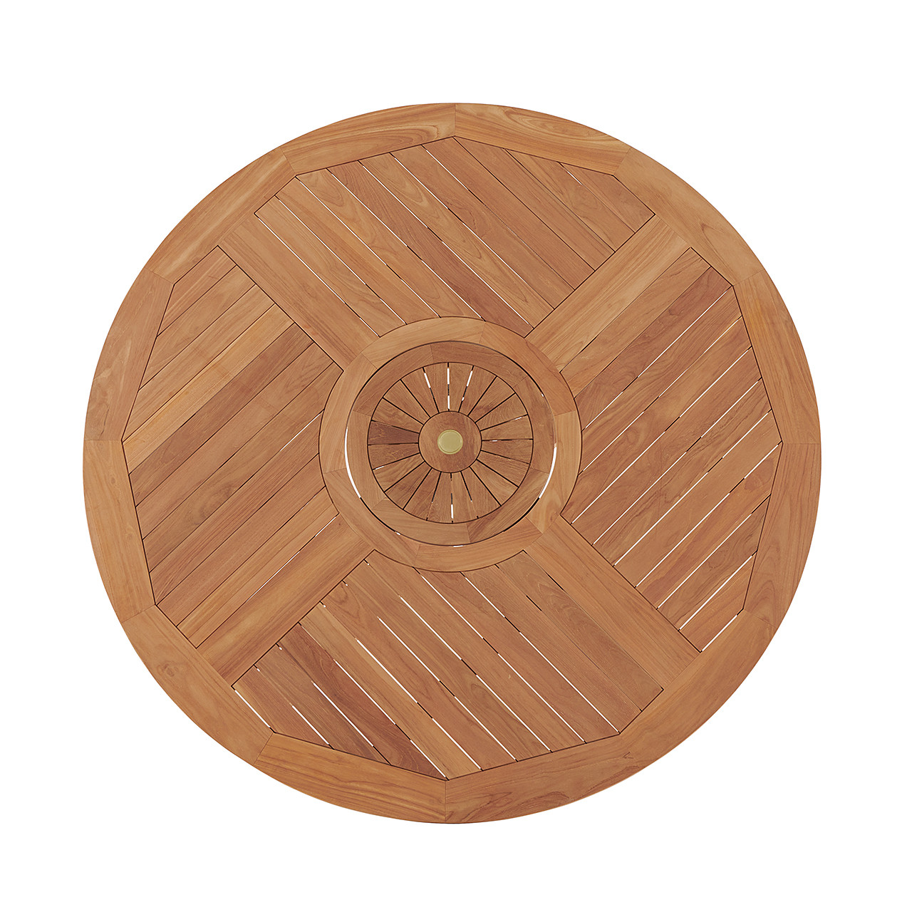 Bristol Teak 70 in. D Table with Lazy Susan