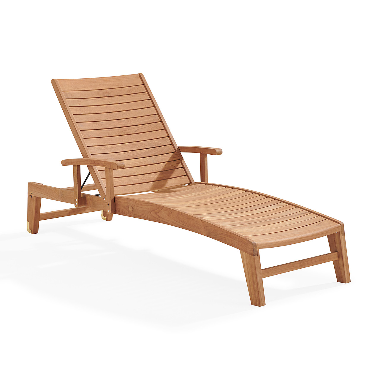 Pembroke Natural Stain Solid Teak With Cushion Chaise Lounge
