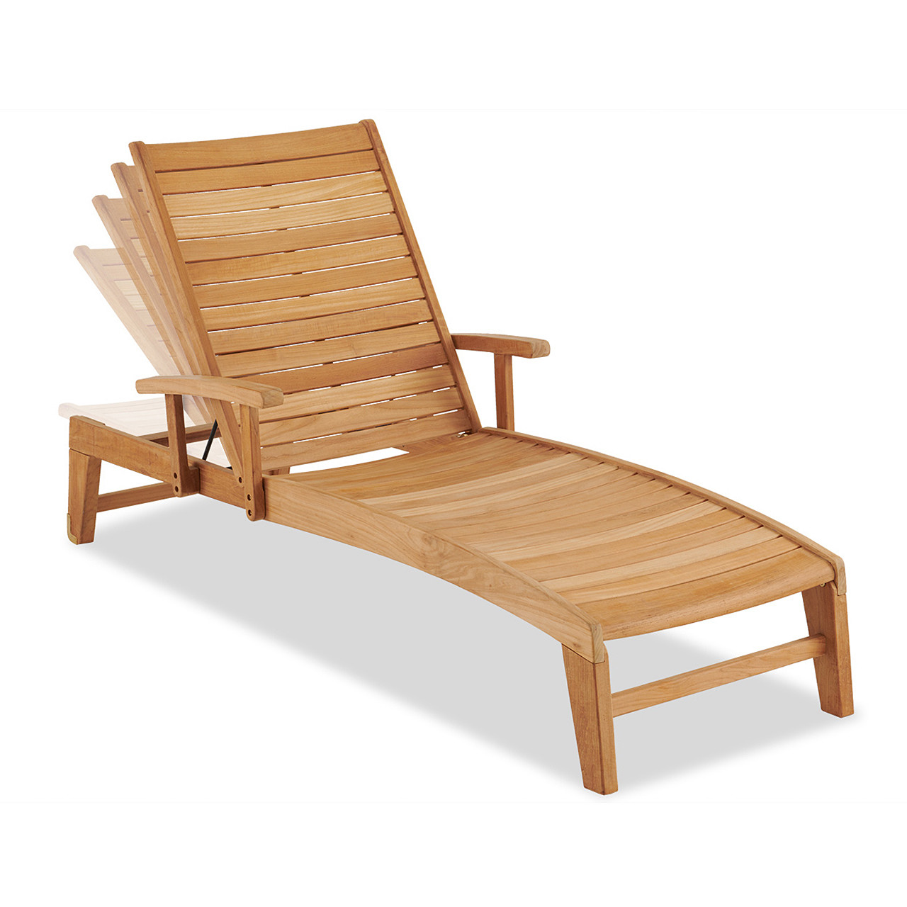 Pembroke Natural Stain Solid Teak With Cushion Chaise Lounge