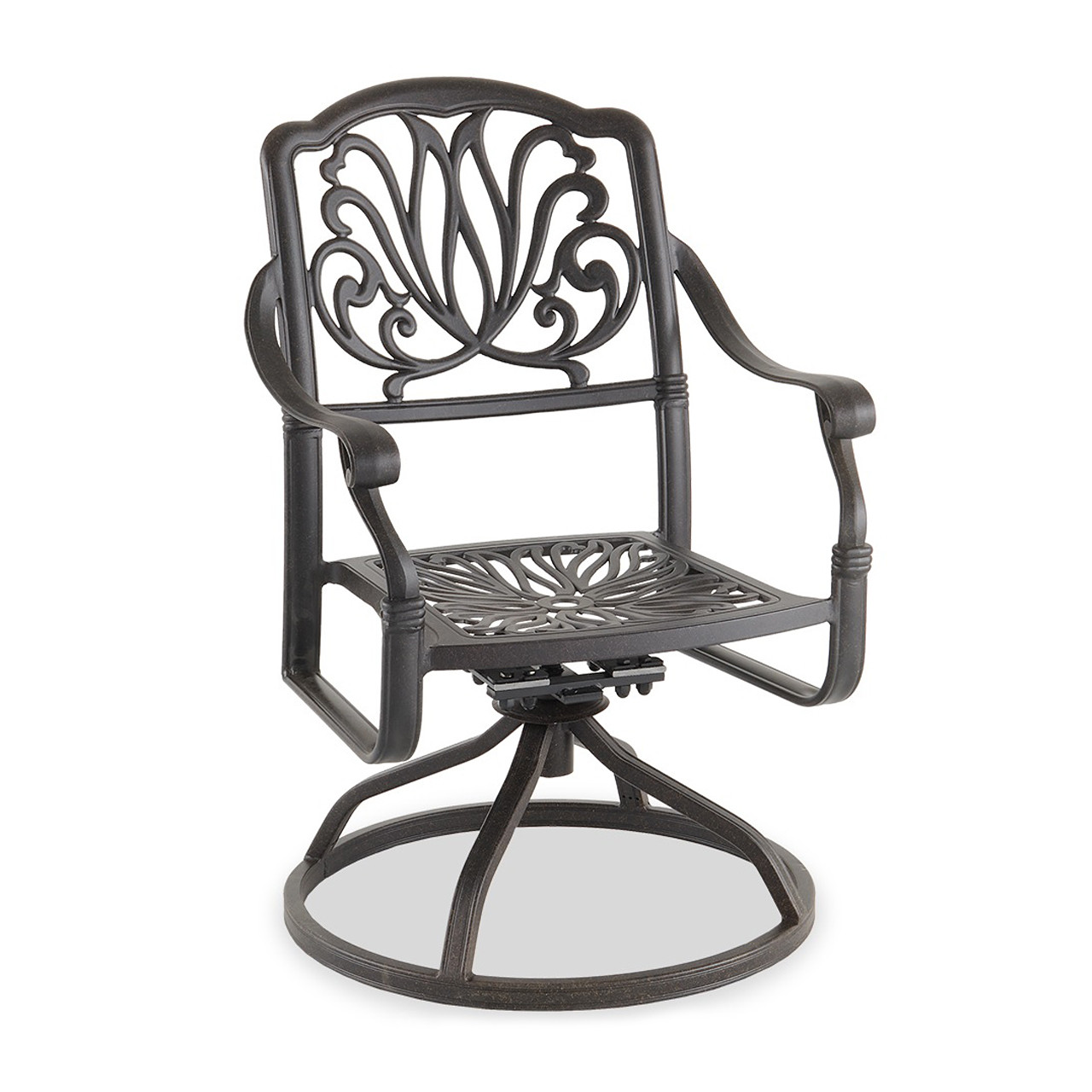 Cadiz Cast Aluminum with Cushions 7 Piece Swivel Combo Dining Set + 72 x 42 in. Table -