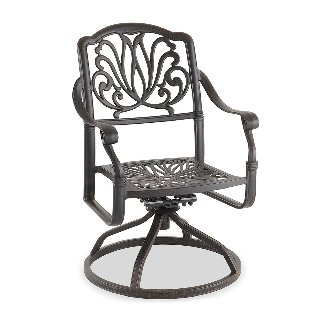 Cadiz Cast Aluminum with Cushions 7 Piece Swivel Dining Set + 72 x 42 in. Table -