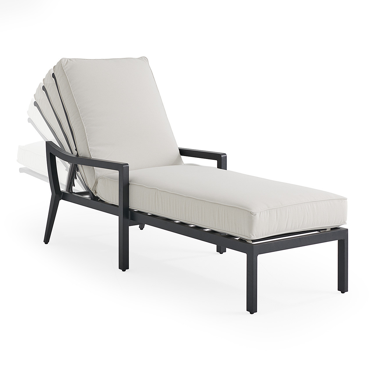 Hill Country Aged Bronze Aluminum and Cushion 3 Piece Chaise Lounge Set + 24 in. D Side Table -