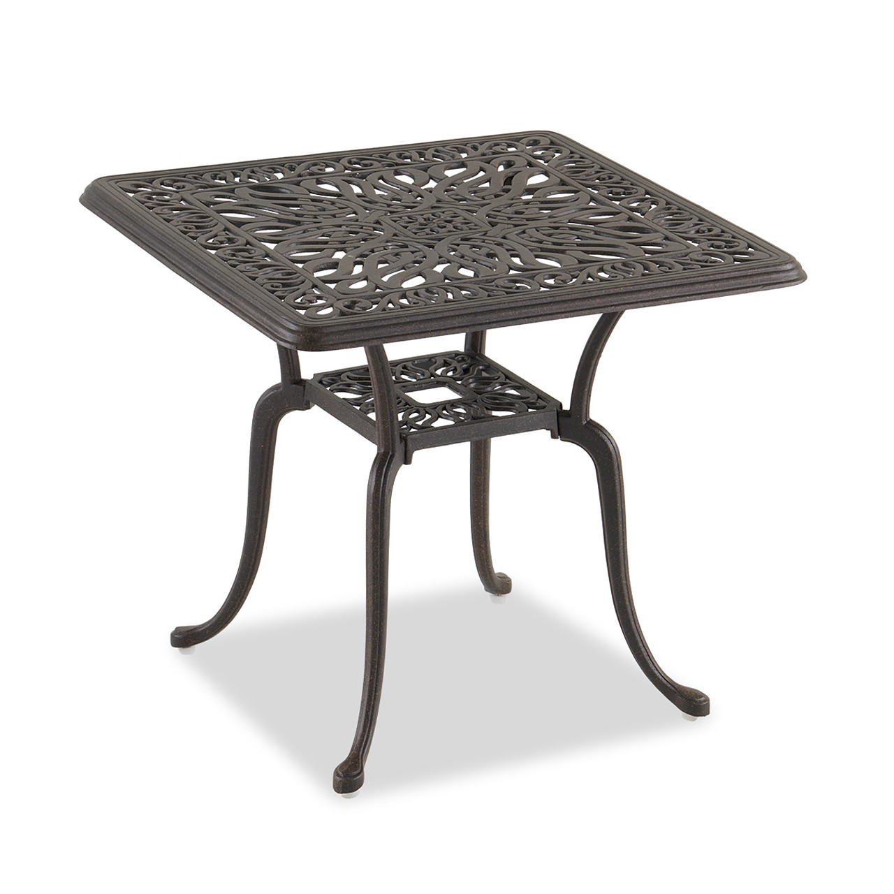 Cadiz Aged Bronze Cast Aluminum 21 in. Sq. Side Table
