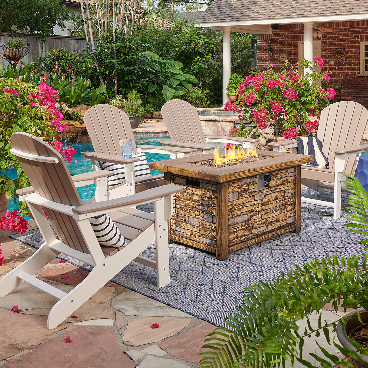 resin adirondack chairs set of 4