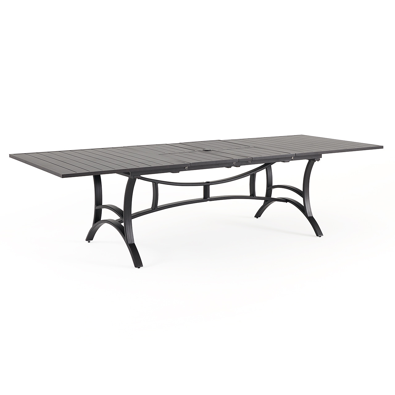 Hill Country Aged Bronze Aluminum and Cushion 9 Piece Dining Set + 88-118 x 48 in. Extension Table