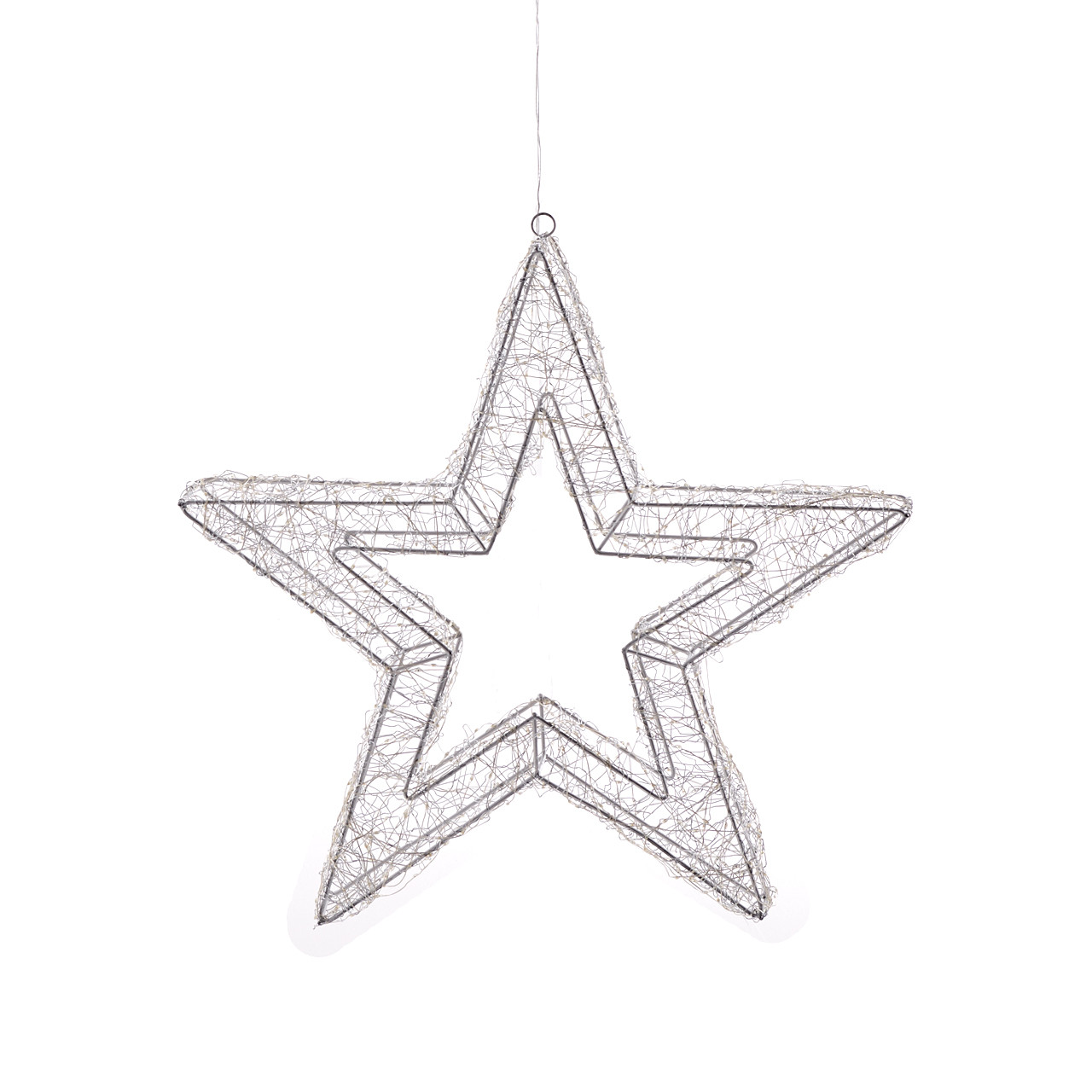 22.8 in. Framed Star with 720 Mirco Warm White LED Lights