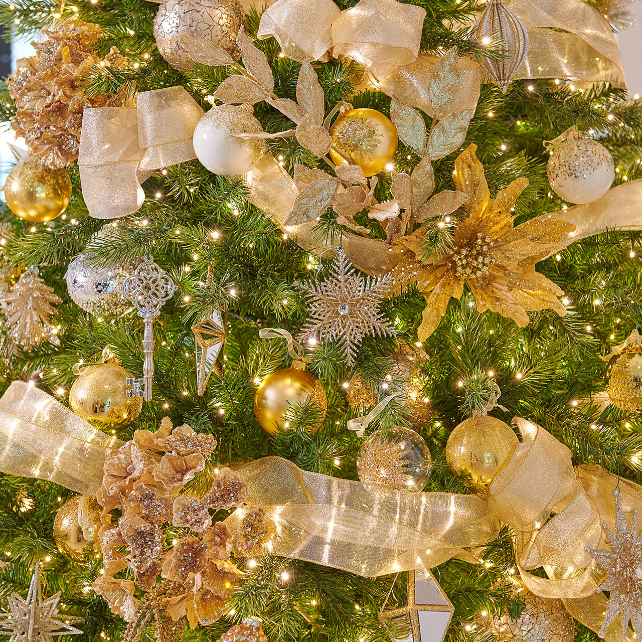 In-Store Only - 5.4 in. Champagne Gold Snowflake Ornament