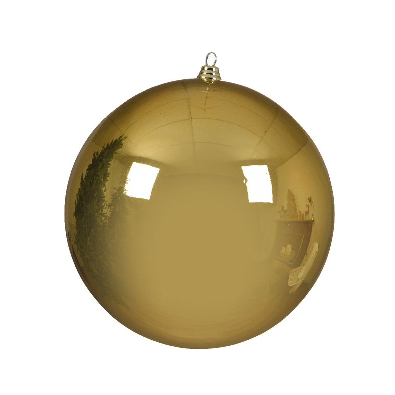 250 mm Gold Shiny Shatterproof Christmas Ball Ornament - Fortunoff