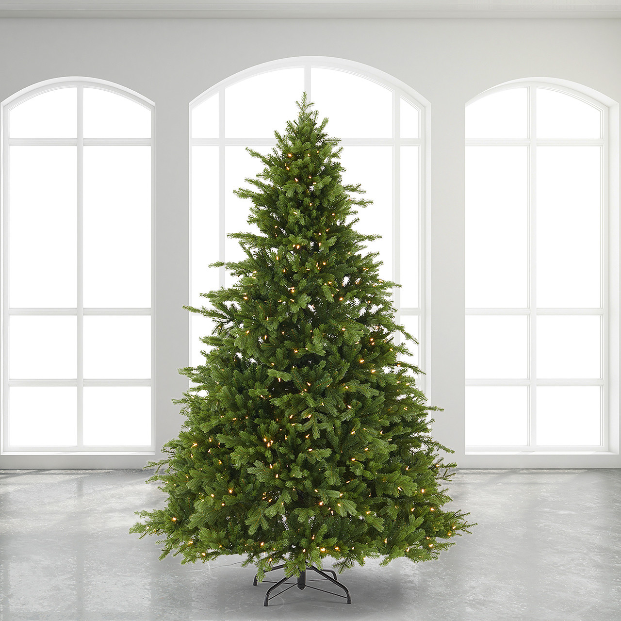 7.5 ft. Noble Fir Full Christmas Tree with 1000 Twinkling LED Lights 7.5 ft. Noble Fir Full Christmas Tree with 1000 Twinkling LED Lights