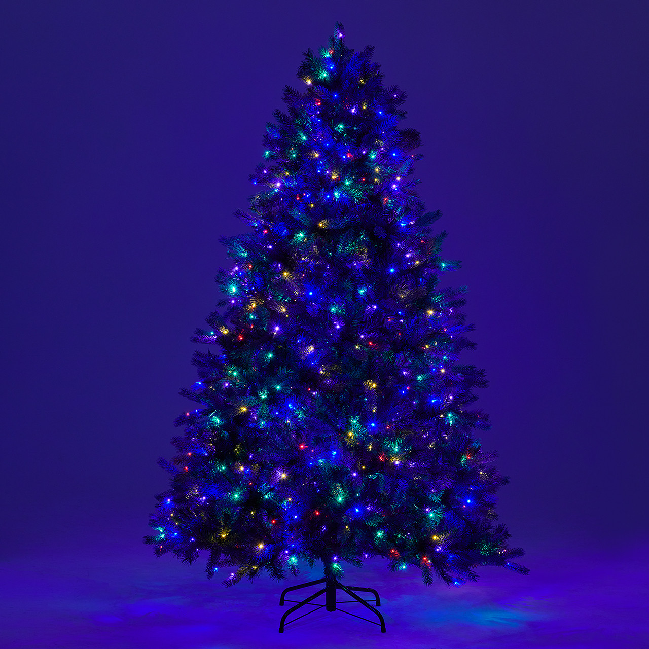 ブルーツリー 7.5 ft. Blue Balsam Fir Classic Christmas Tree with 900 Twinkling