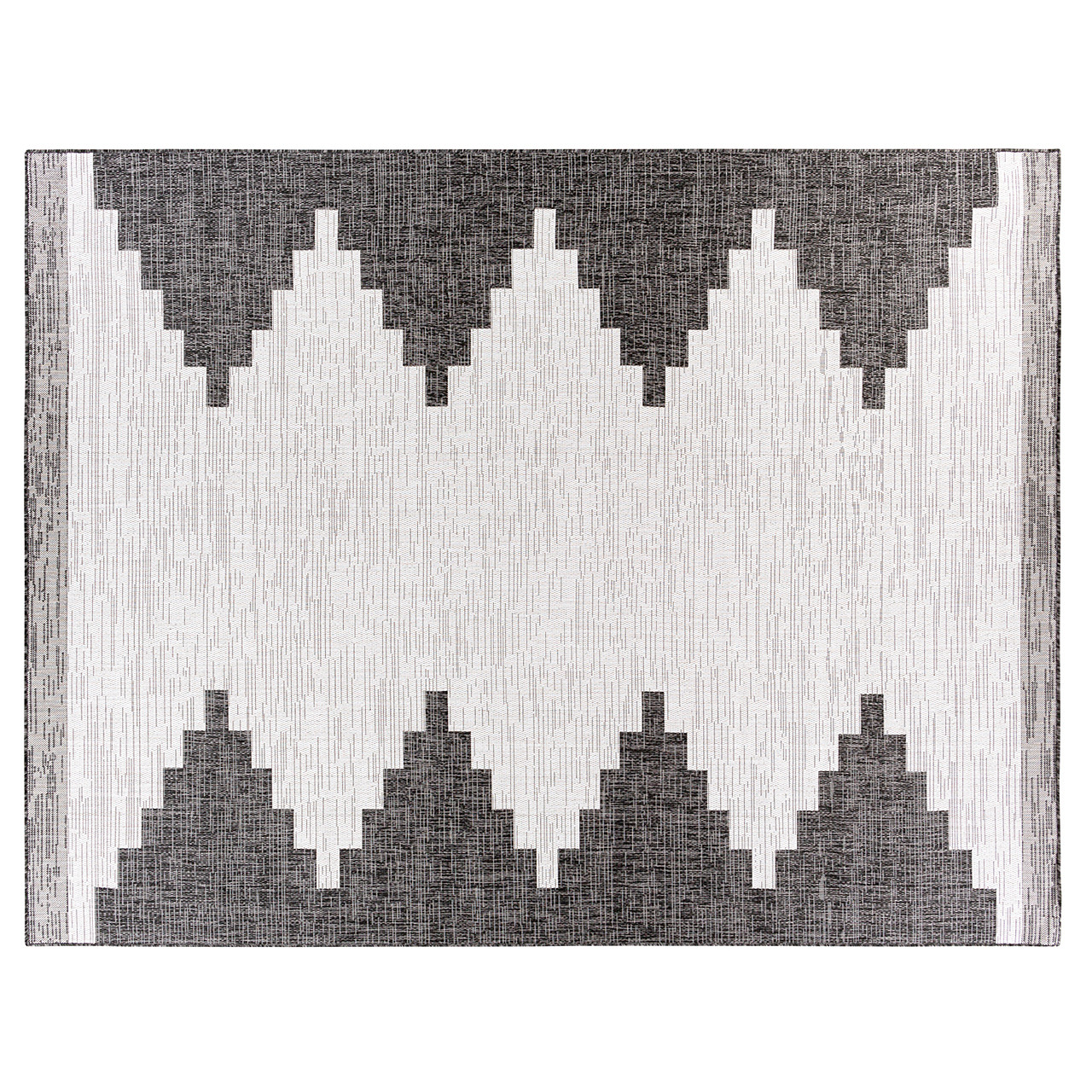 その他 FOOT STEP RUG ciatre exclusive Black and White Aztec Stairs Rug - Fortunoff Backyard Store