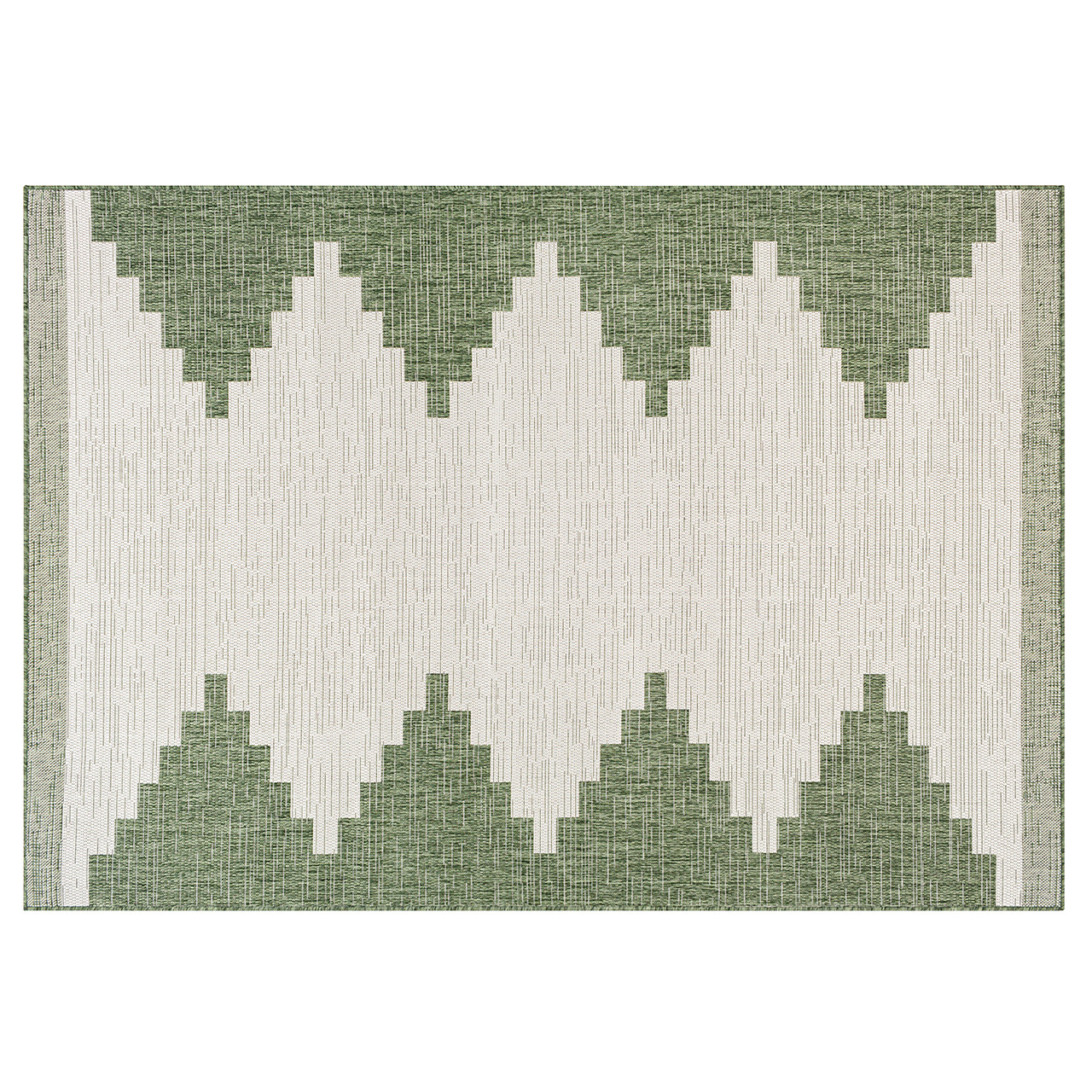 Green Aztec Stairs Rug - Fortunoff Backyard Store