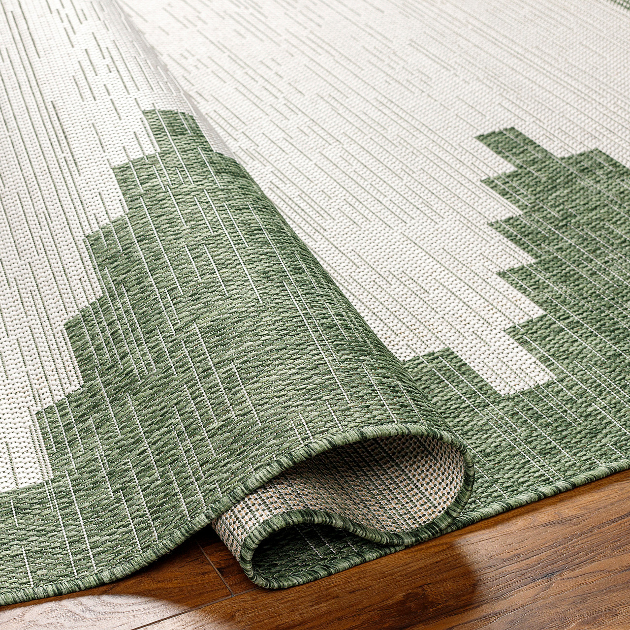 Green Aztec Stairs Rug - Fortunoff Backyard Store