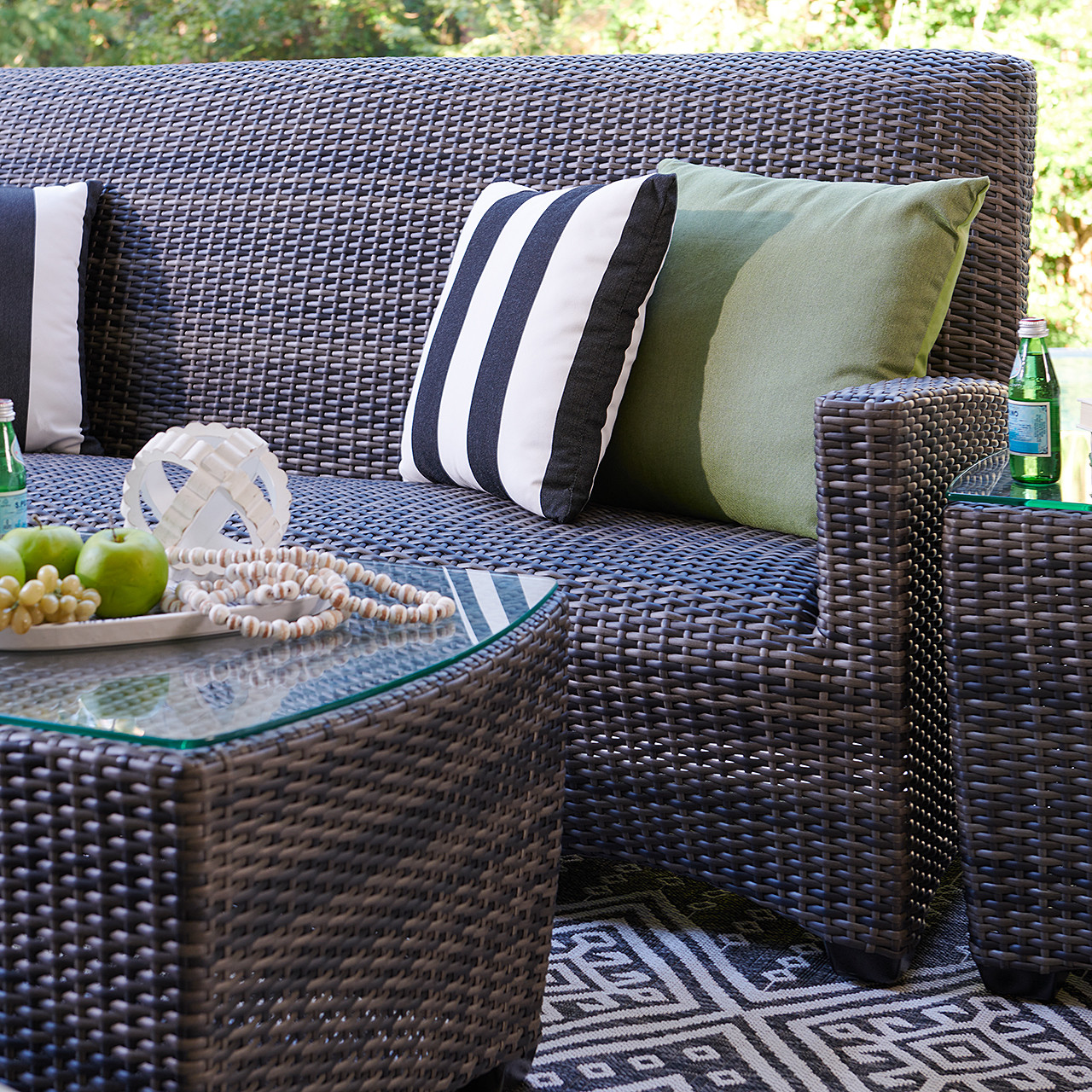Tribeca Husk Outdoor Wicker with Concealed Cushions 3 Piece Sofa