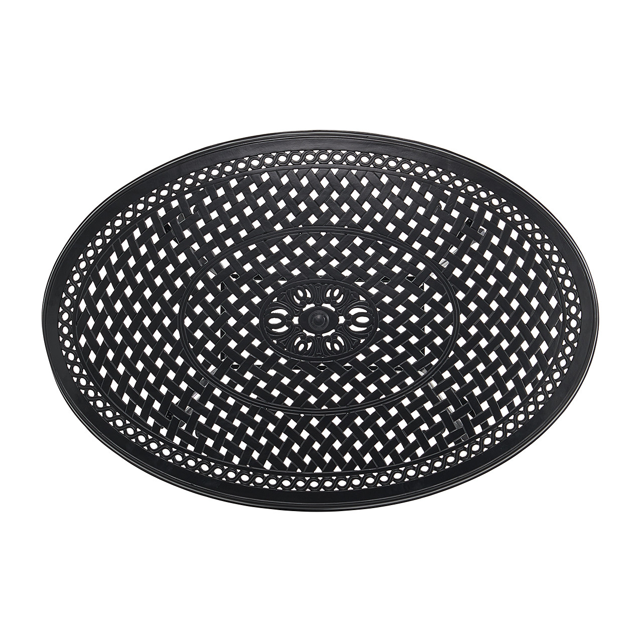 Tivoli Matte Black Cast Aluminum 66 x 44 in. Gathering Height