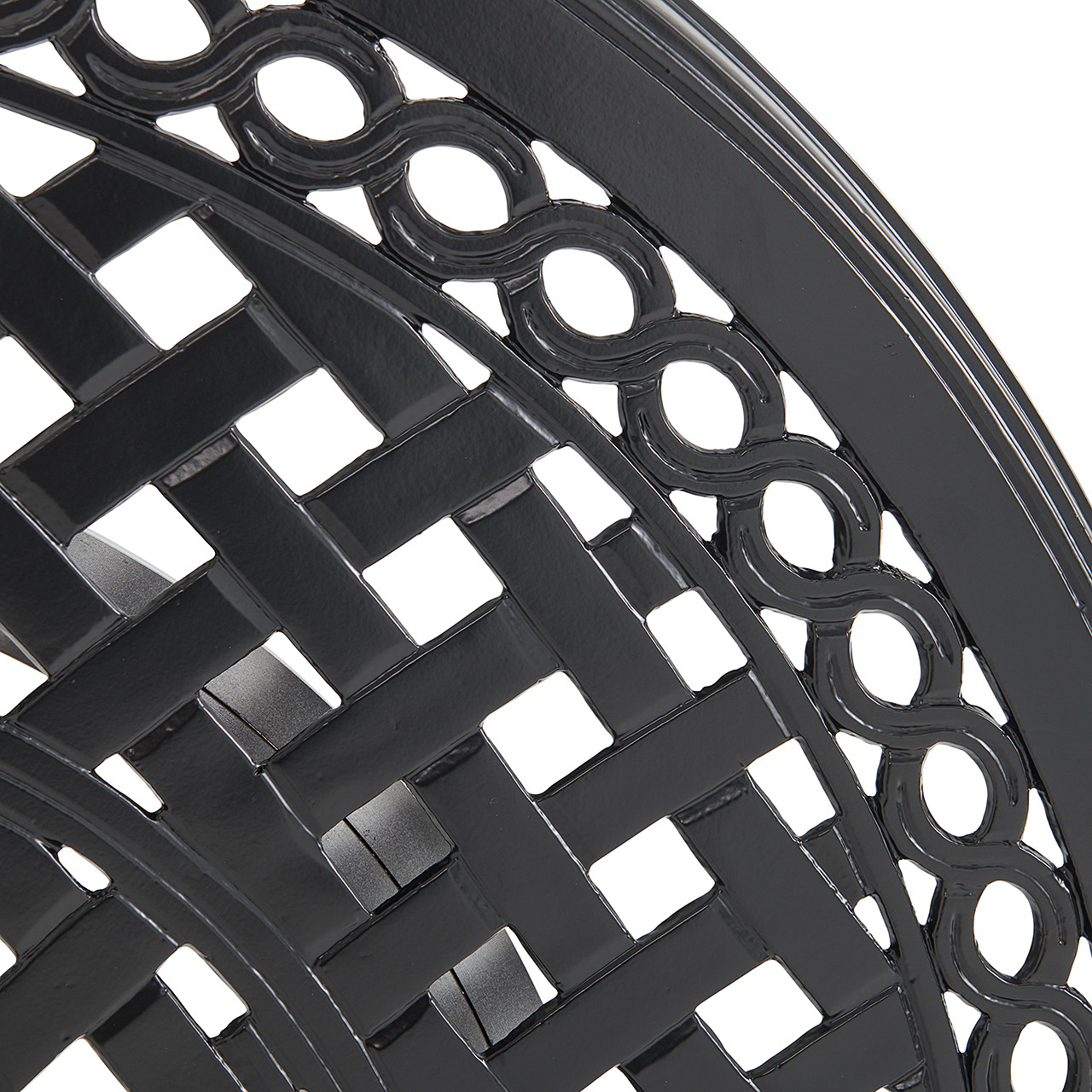 Tivoli Matte Black Cast Aluminum 40 in. D Lazy Susan - Fortunoff