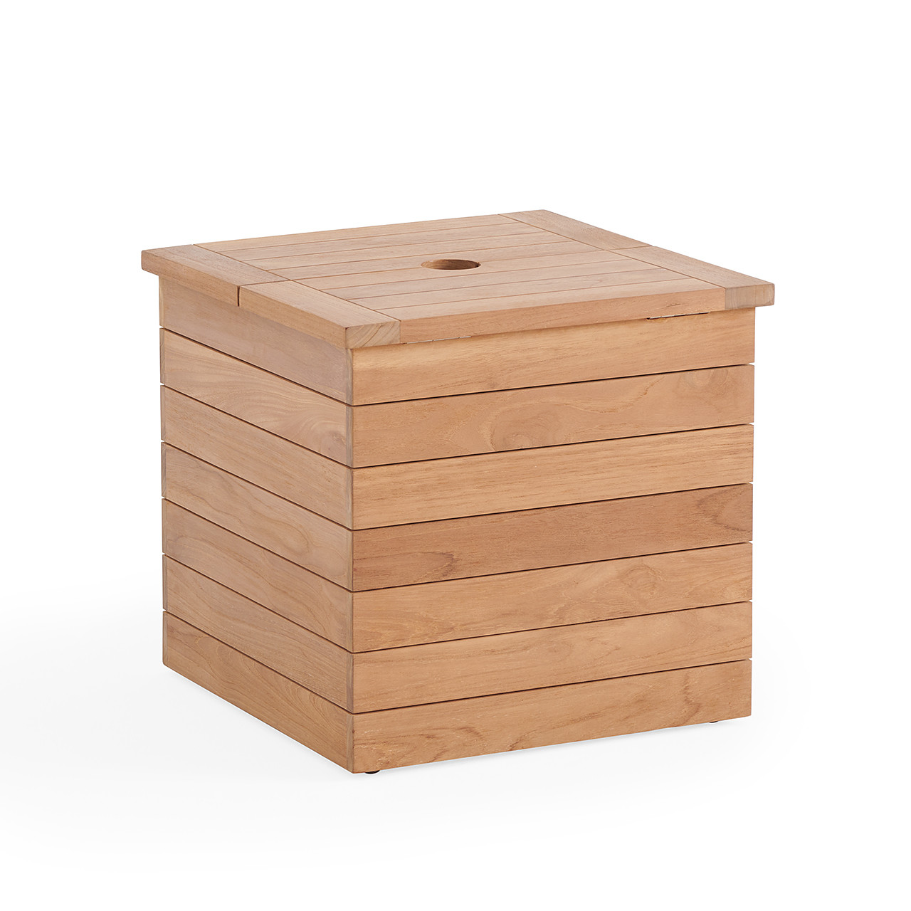 Castello Teak 20 in. Sq. Umbrella Side Table - Fortunoff Backyard