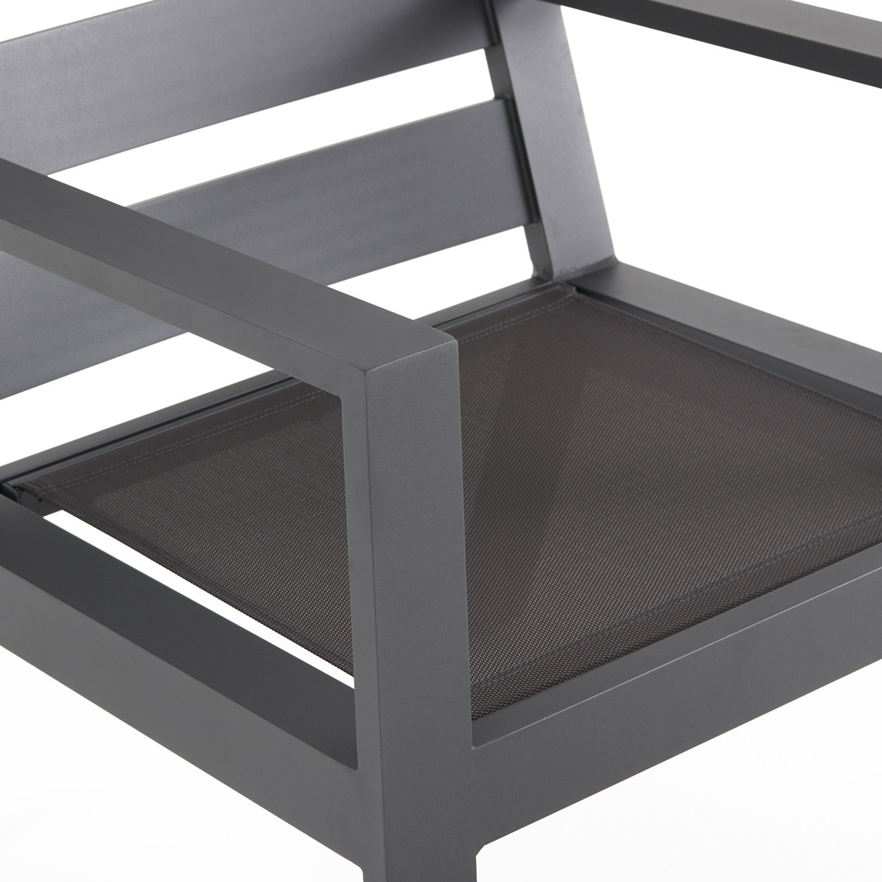 Montecito Charcoal Aluminum with Cushions Dining Chair