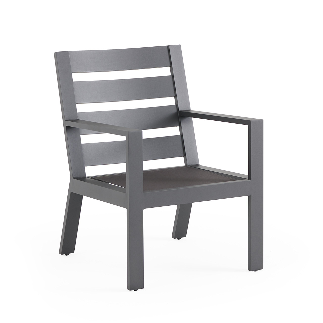 Montecito Charcoal Aluminum with Cushions Dining Chair