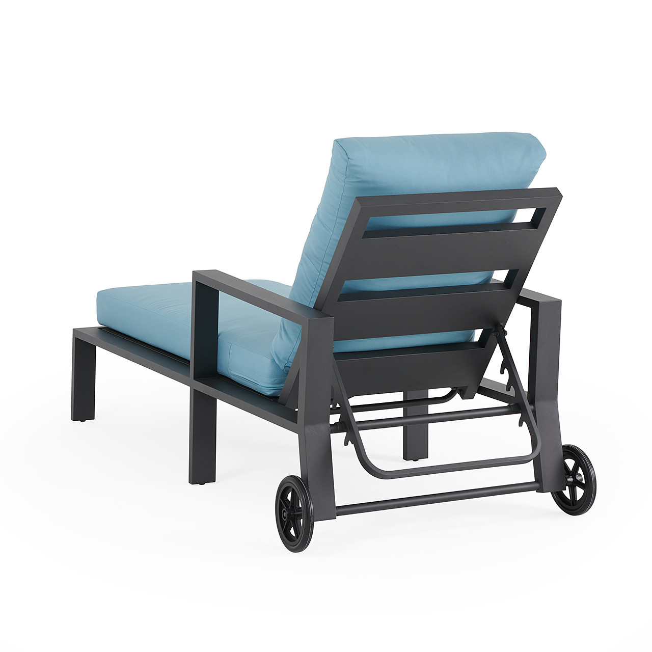 Montecito Charcoal Aluminum with Cushions Chaise Lounge