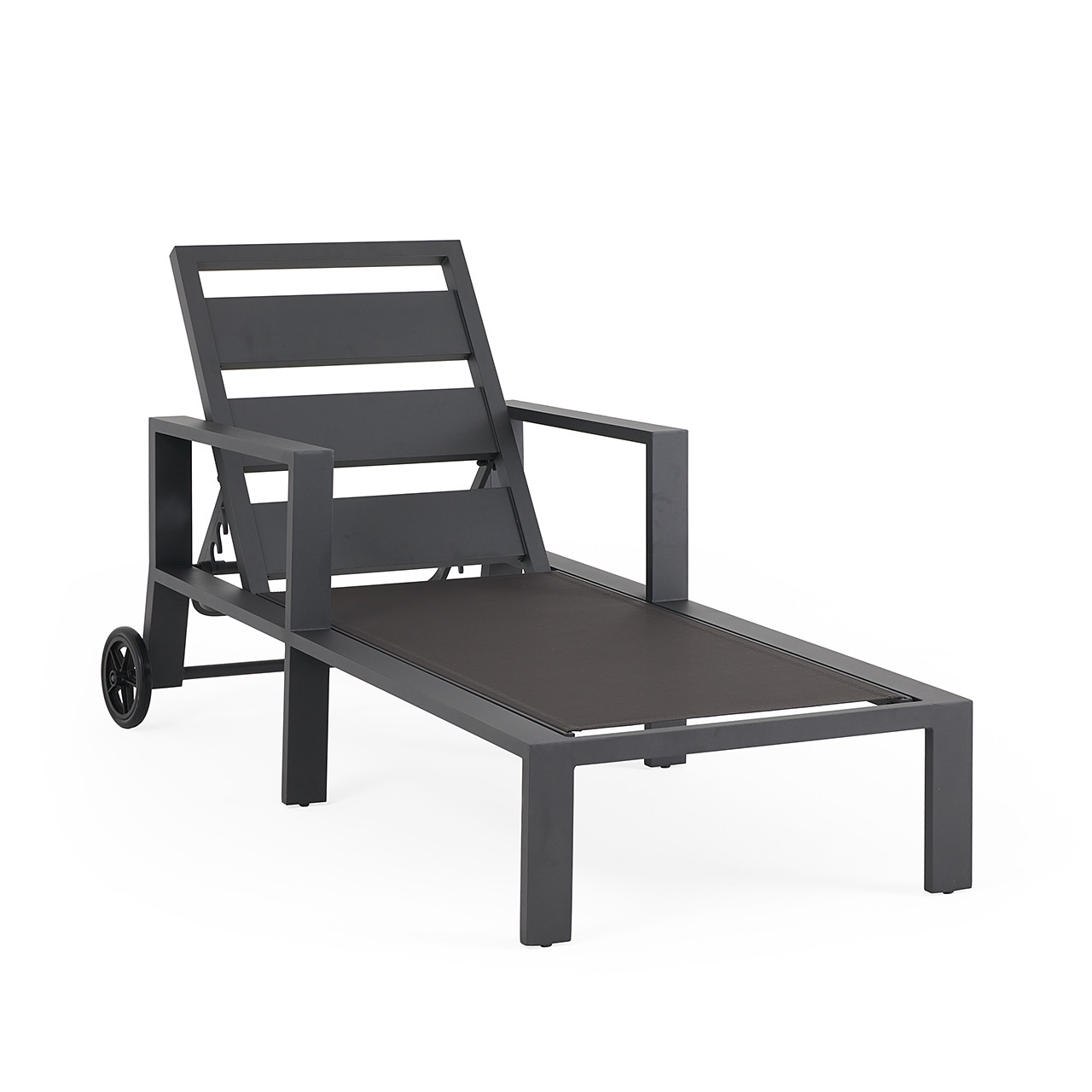 Montecito Charcoal Aluminum with Cushions Chaise Lounge