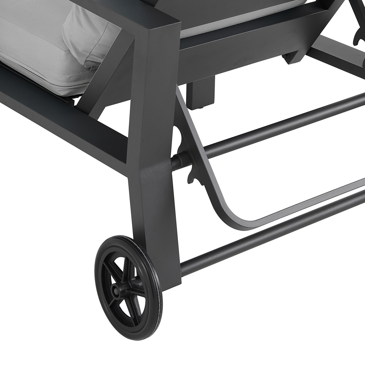 Montecito Charcoal Aluminum with Cushions Chaise Lounge