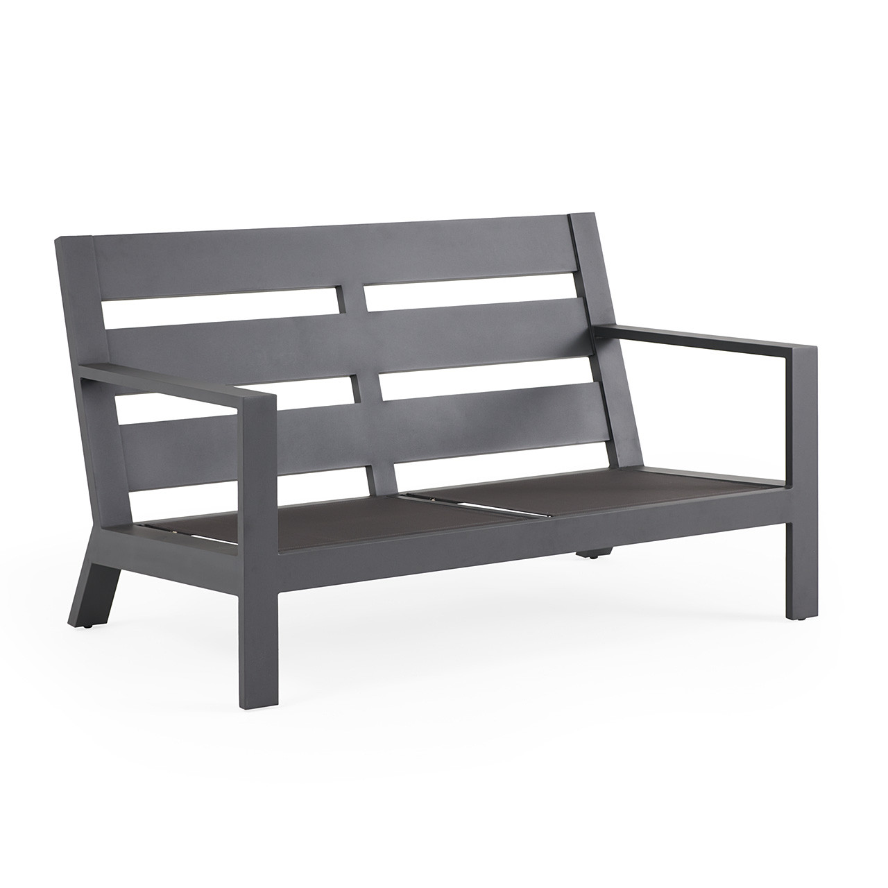 Montecito Charcoal Aluminum with Cushions Loveseat