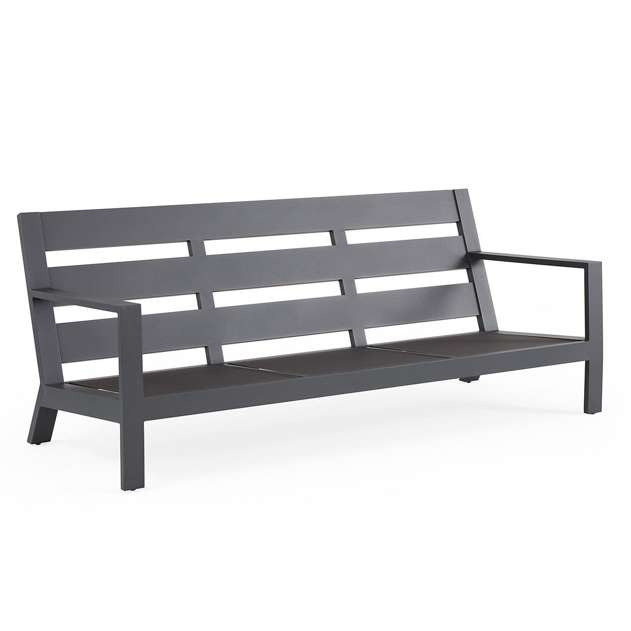 Montecito Charcoal Aluminum with Cushions Sofa
