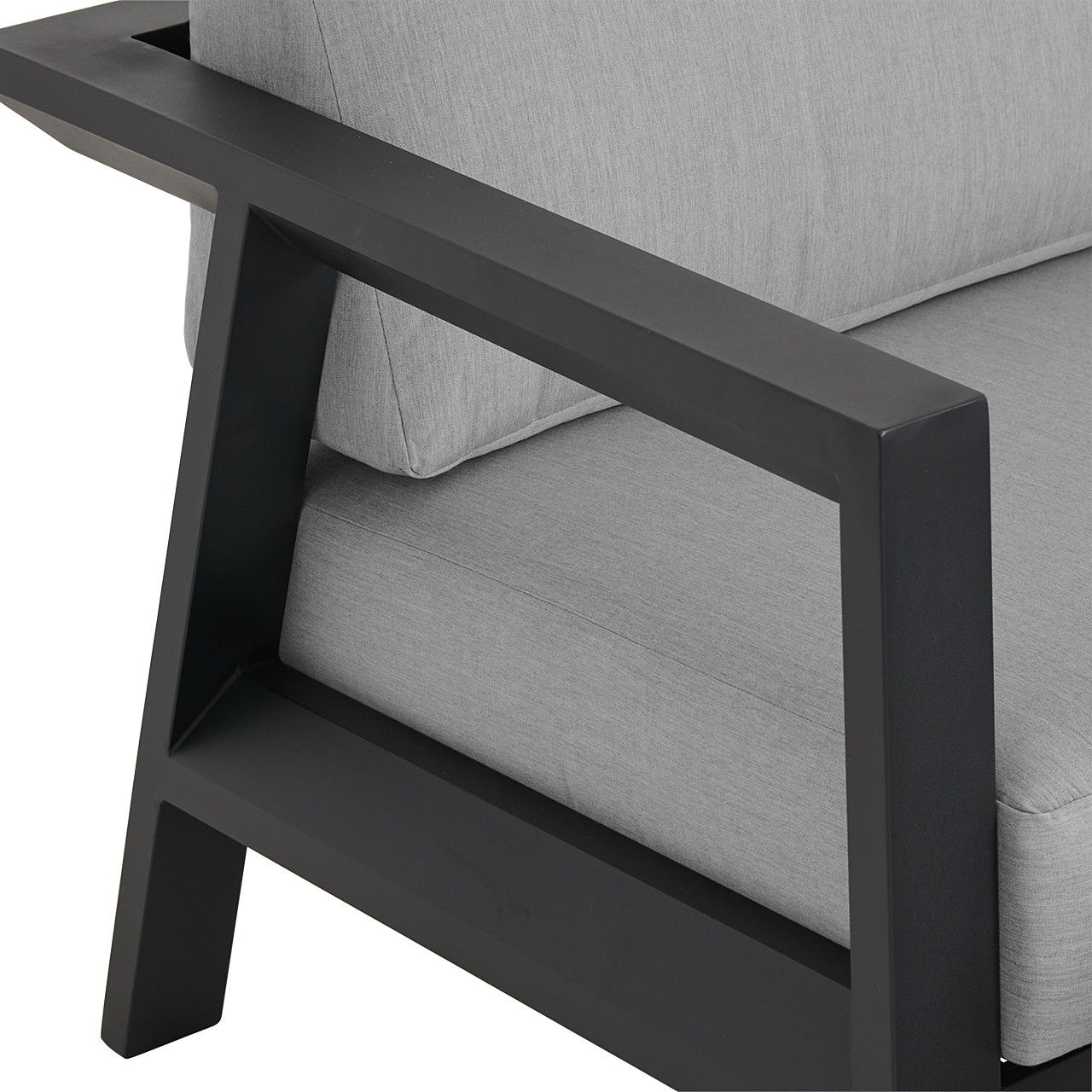 St. Lucia Midnight Aluminum with Cushions 4 Piece Sofa Group + 43