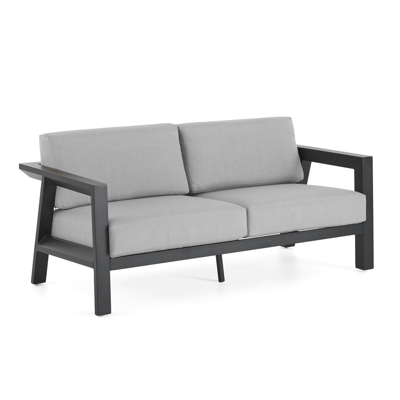 St. Lucia Midnight Aluminum with Cushions 4 Piece Sofa Group + 43