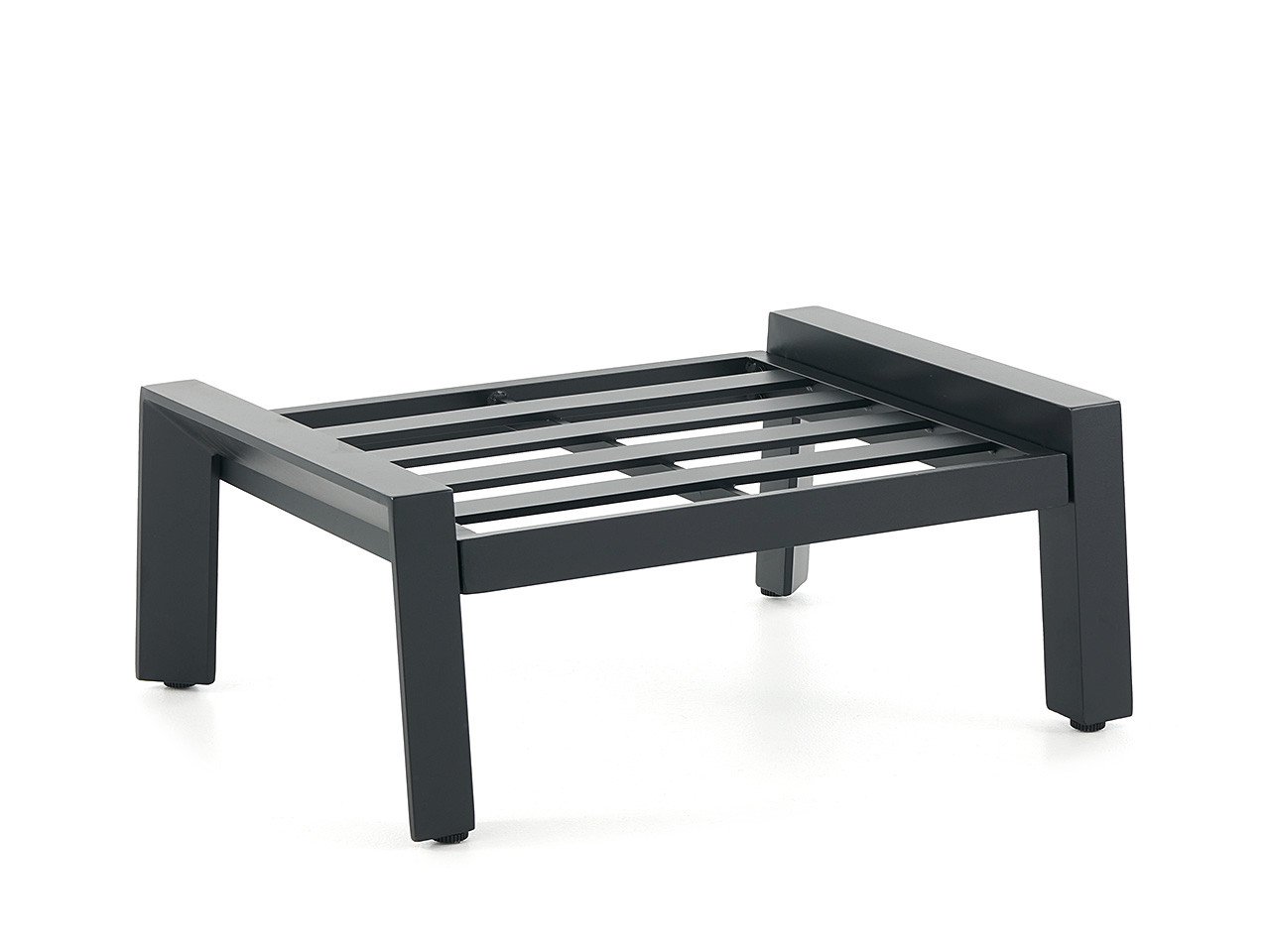 St. Lucia Midnight Aluminum with Cushion Ottoman - Fortunoff