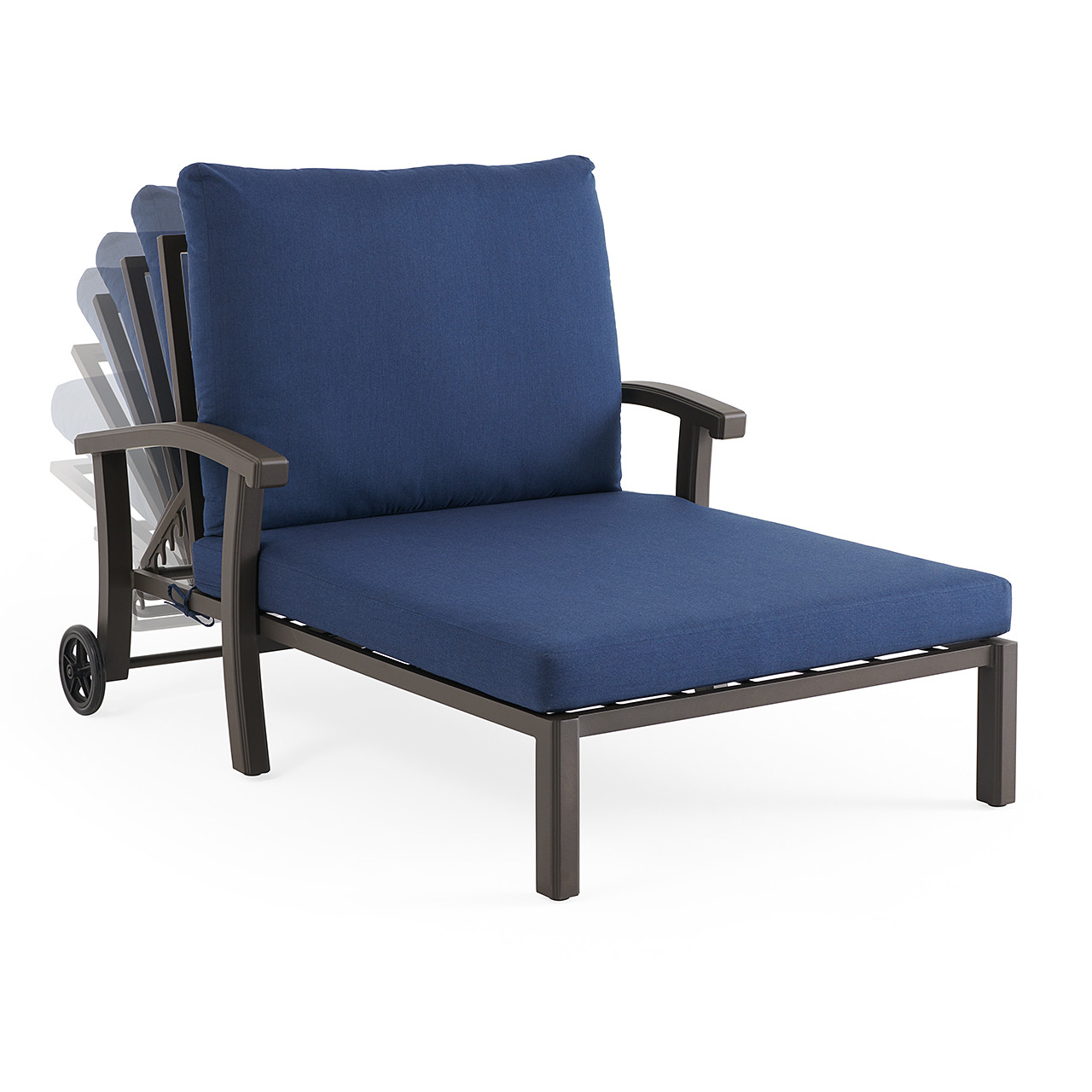 Fairmont Aged Bronze Aluminum with Cushions Double Chaise Lounge