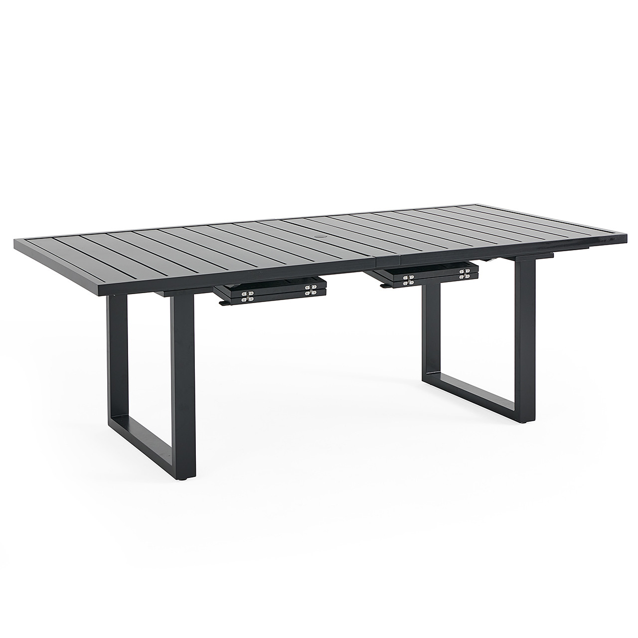 y*iFTWO（FNTC ）BLACK DECK 157 W Chelsea Textured Black Aluminum and Weathered Teak Outdoor Wicker