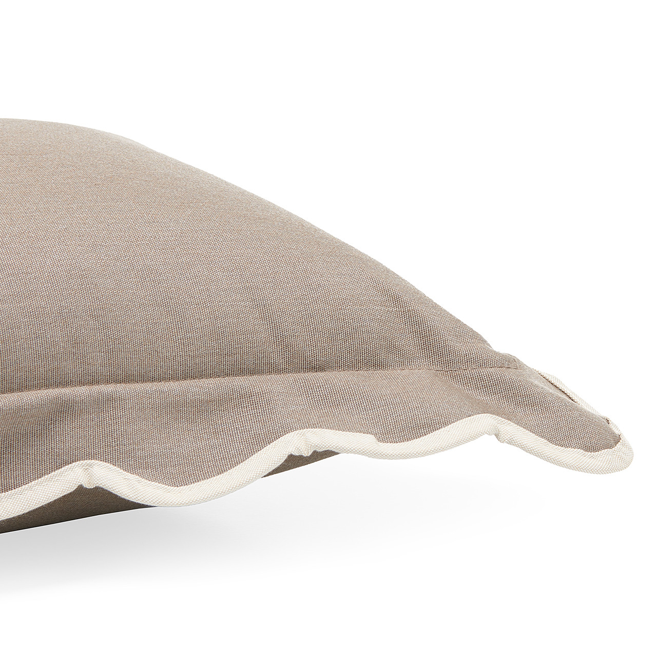 Taupe and Natural 12 x 20 in. Lumbar Pillow with Welted Flange