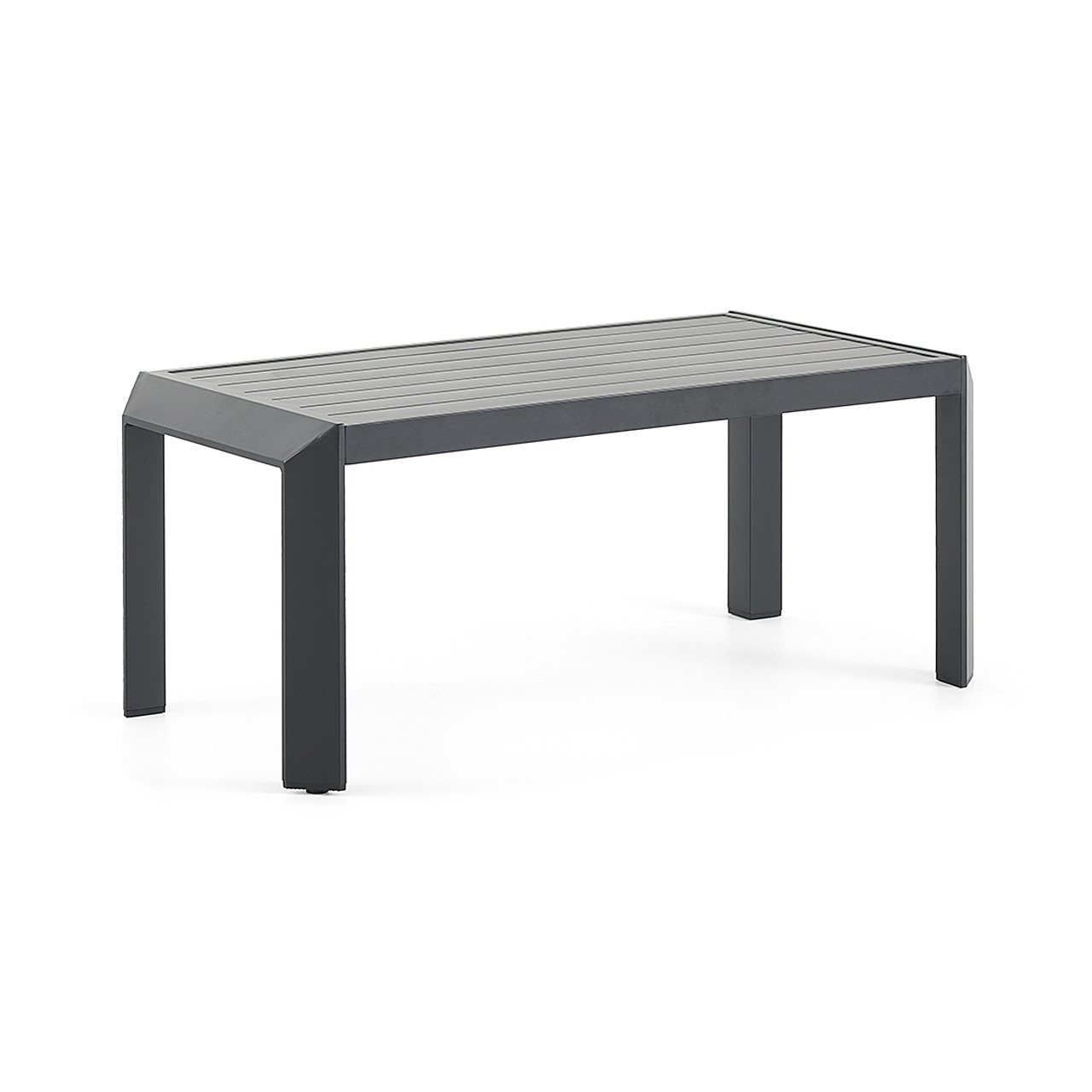 St. Lucia Midnight Aluminum 43 x 22 in. Slat Top Coffee Table