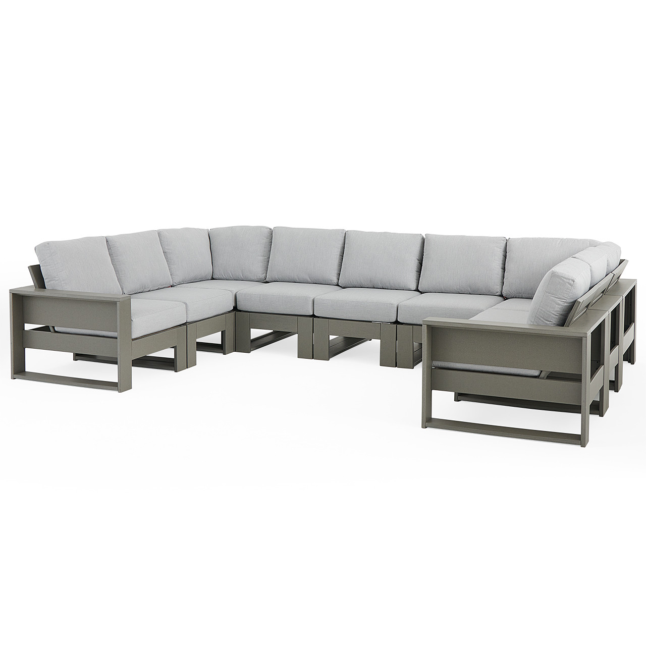 Montauk Polymer with Cushions 9 Piece Modular Sectional