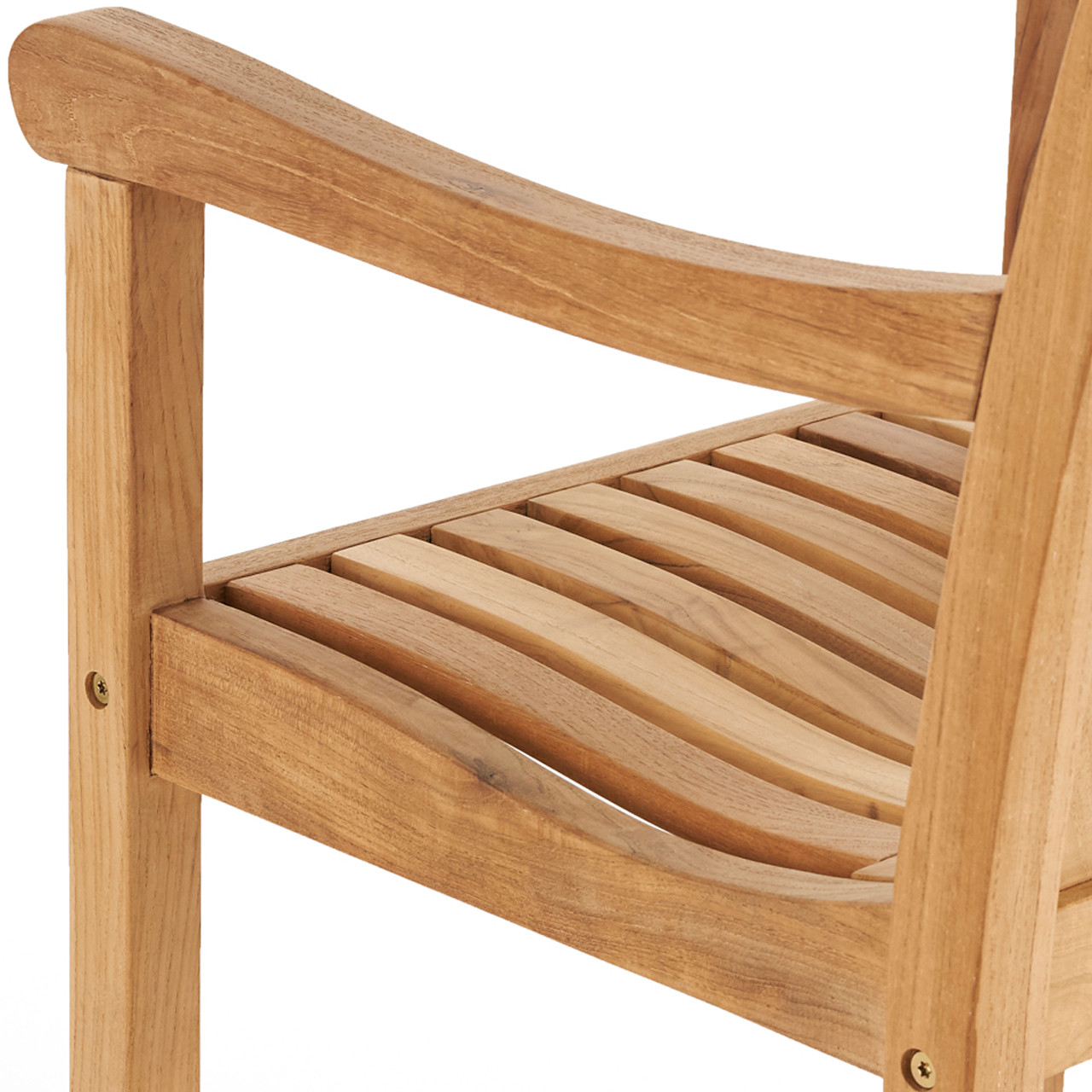 Eastchester Natural Stain Solid Teak Dining Arm Chair - Fortunoff
