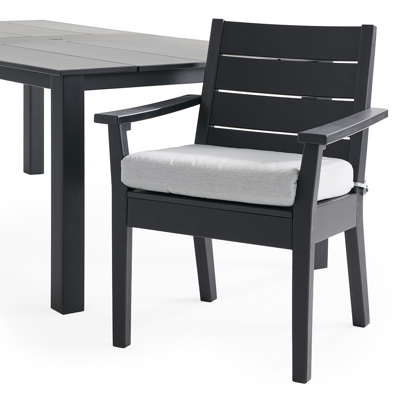 Montauk Polymer with Cushions 7 Piece Dining Set + 84 x 44 in. Table