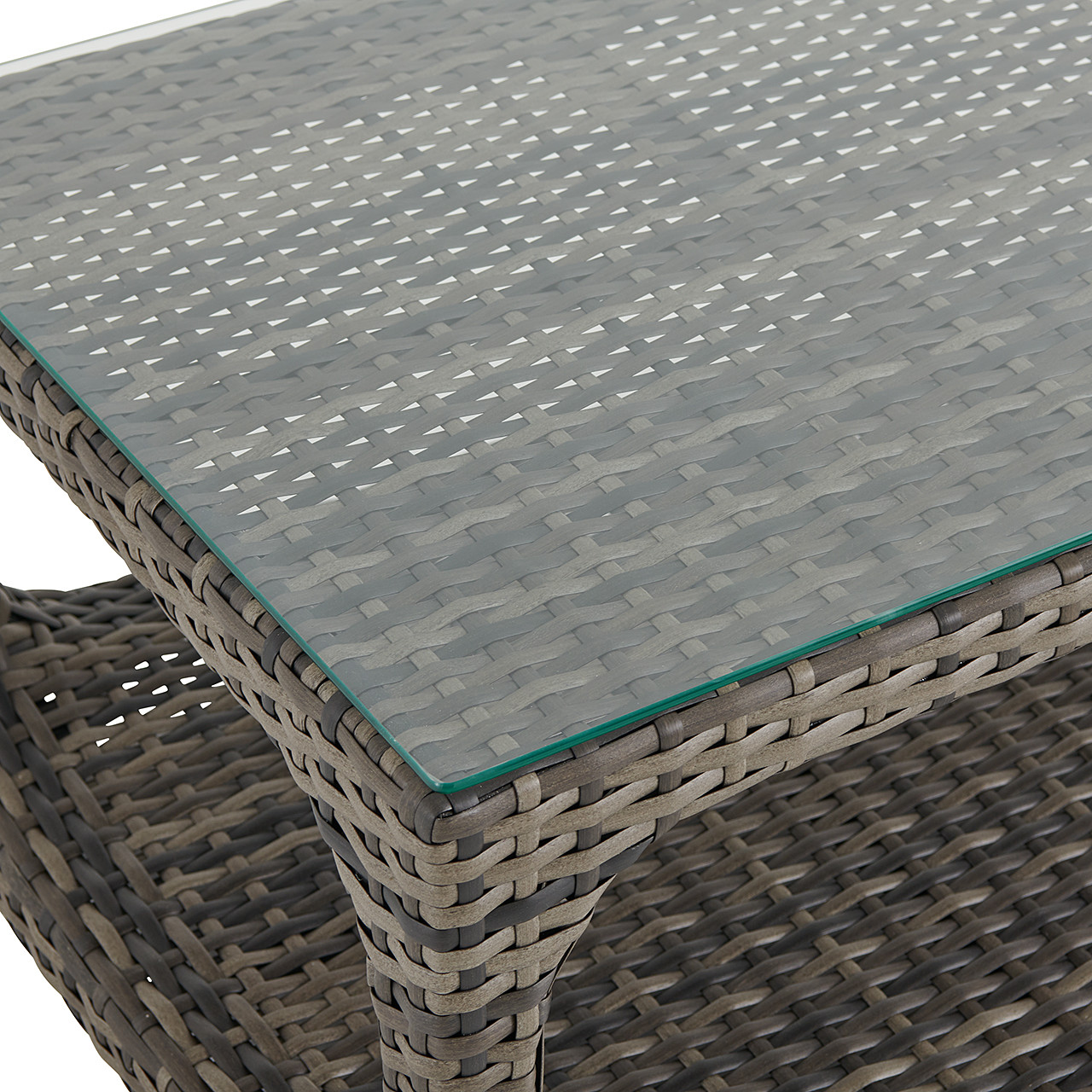 Tangiers Canola Seed Outdoor Wicker 46 x 26 in. Coffee Table