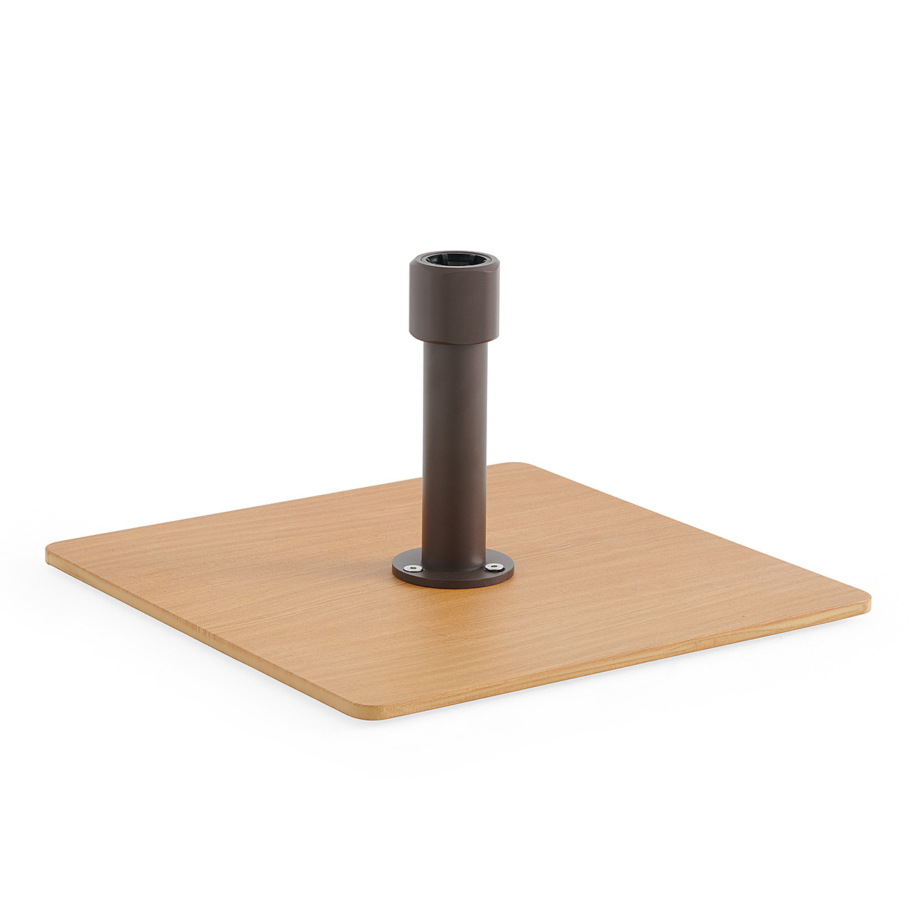 Tempo 50 lb. Teak Wood EZ-Lock Galvanized Steel Umbrella Base