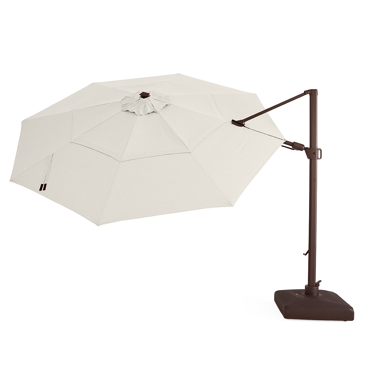 Tempo 13 ft. Zurich LED Solar Aluminum Cantilever Umbrella