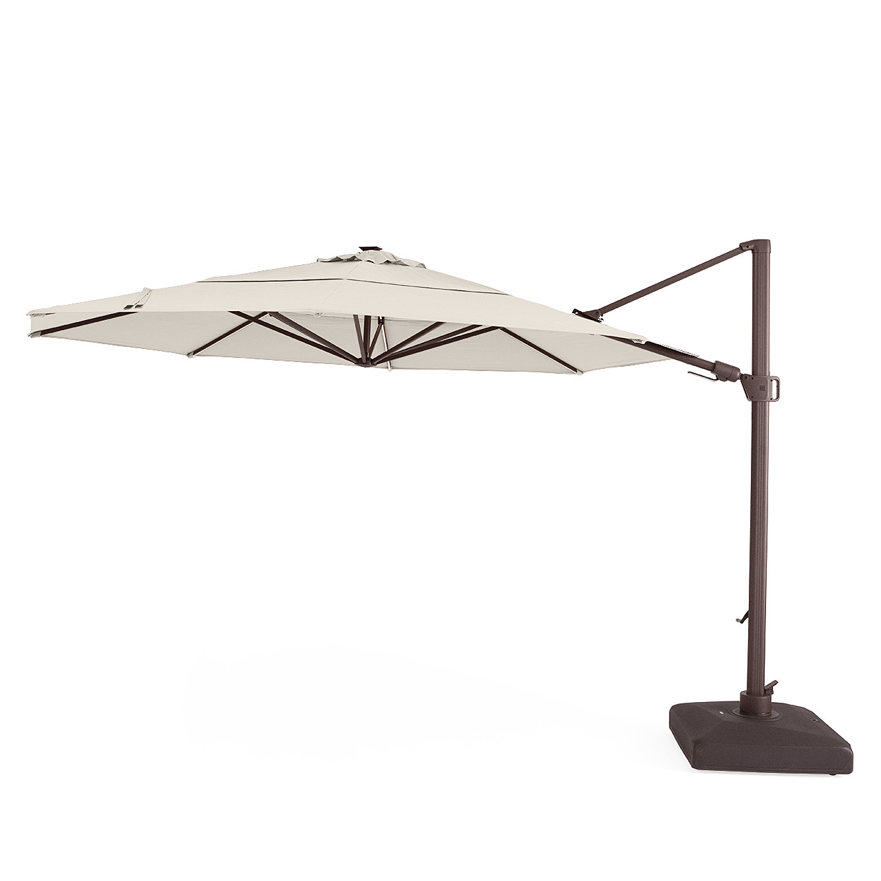 Tempo 13 ft. Zurich LED Solar Aluminum Cantilever Umbrella