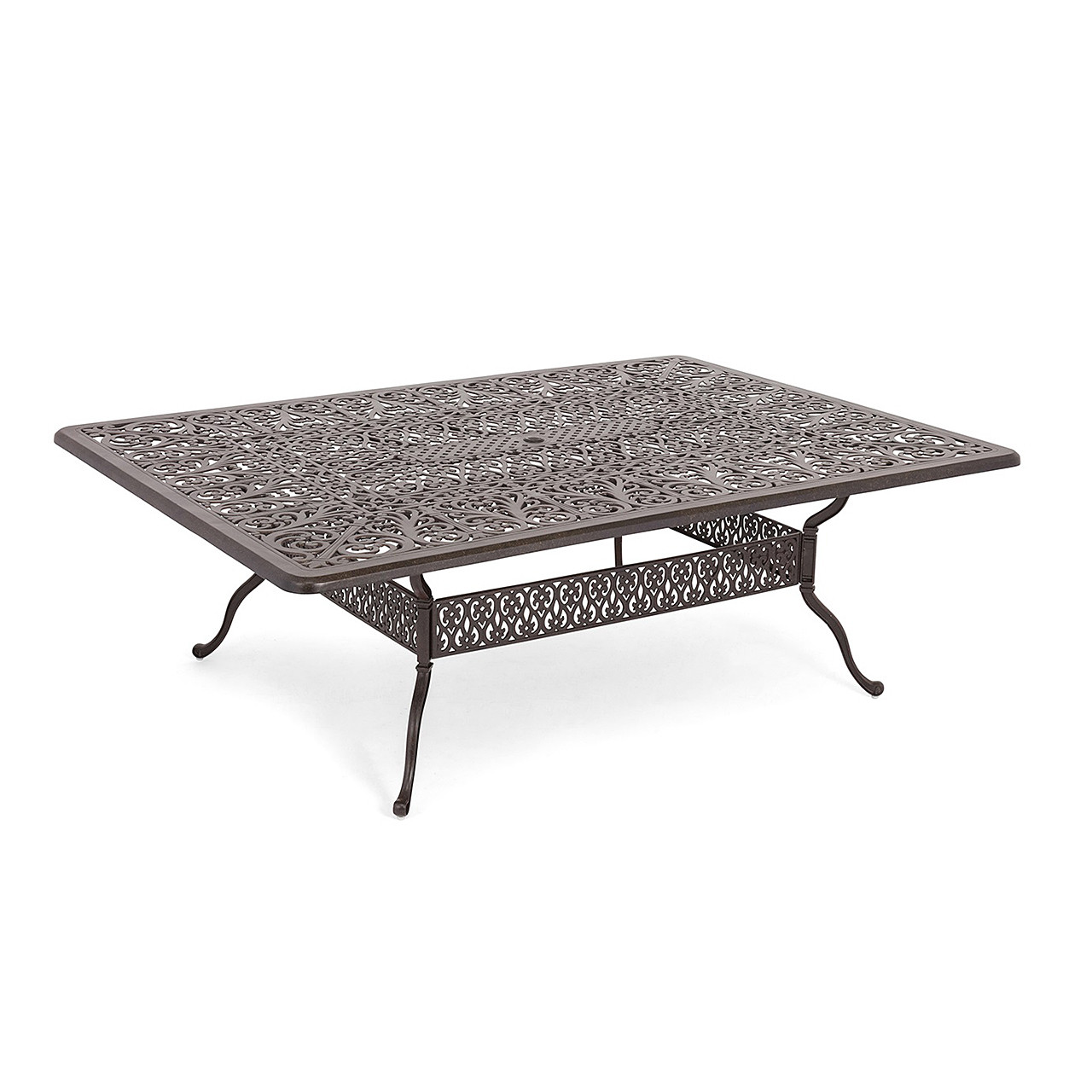 Naples Aged Bronze Cast Aluminum 90 x 64 in. Dining Table