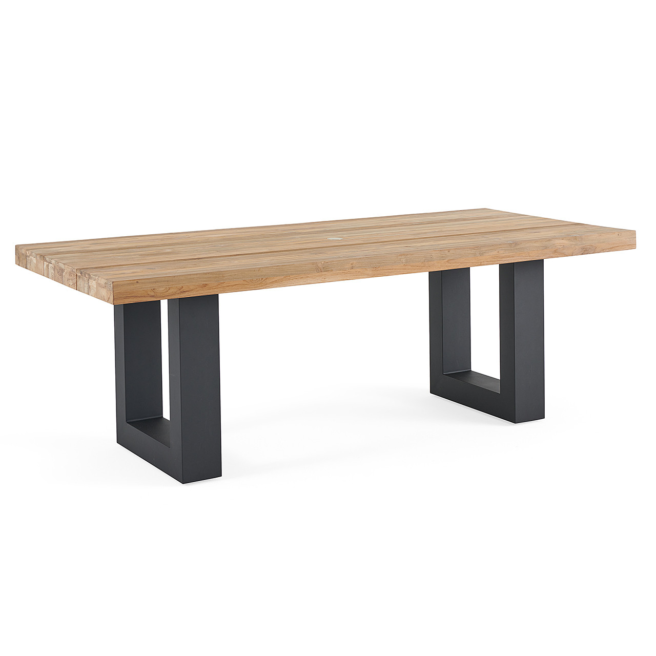 Westport Teak with Cushions 7 Piece Arm Dining Set + Balencia 84 x 40 in. Table