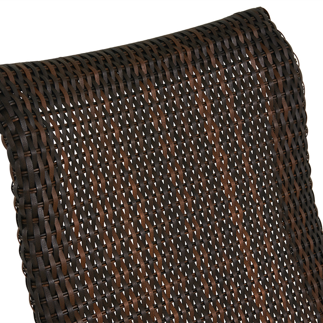 Florence Midnight Gold Cast Aluminum and Chestnut Outdoor Wicker Dining Chair