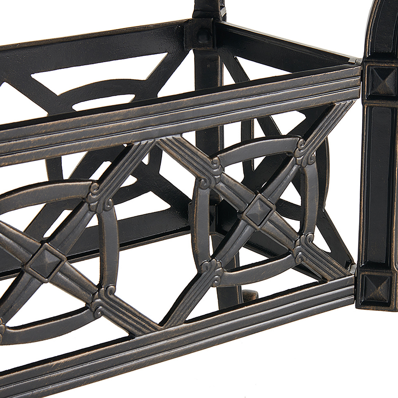 Florence Midnight Gold Cast Aluminum 86 x 42 in. Dining Table